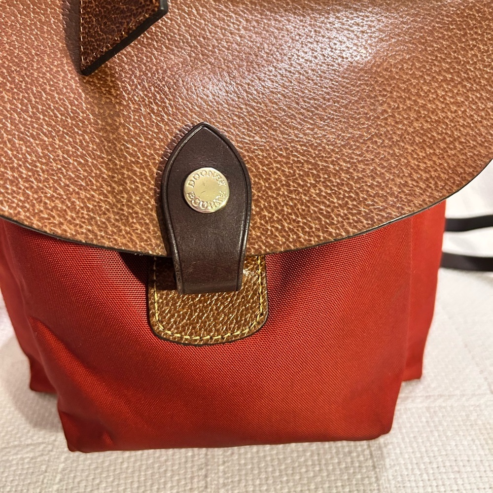 DOONEY & BOURKE Burnt Orange and Leather Women’s Backpack - Picture 5 of 11